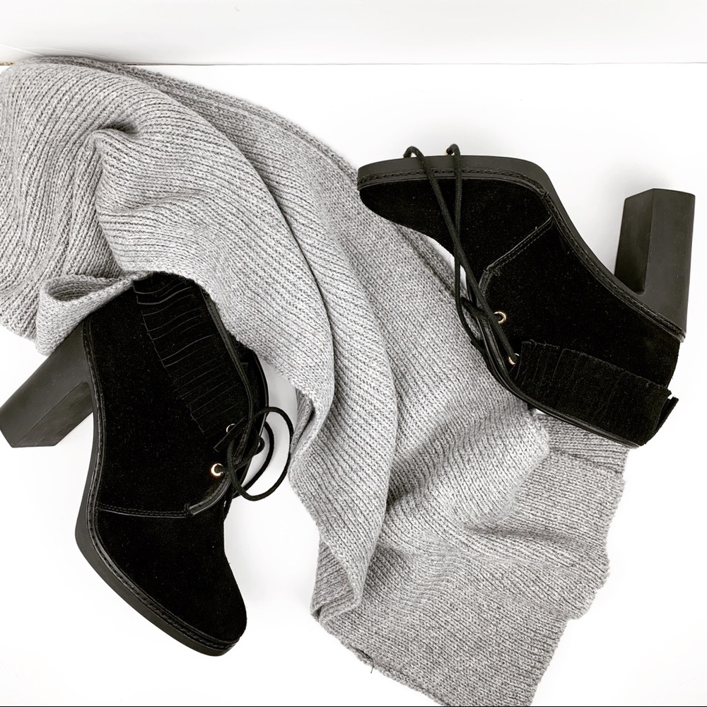 Tory Burch Hilary Shearling Lined Fringe booties